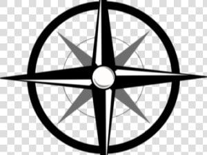 Simple Compass   Compass Rose Clipart  HD Png Download