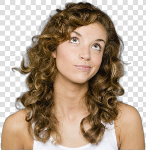 Enter Image Description Here   Curly Hair Woman Thinking  HD Png Download