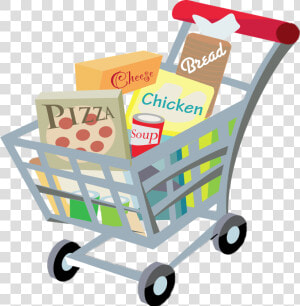 Shopping Cart Clipart   Grocery Shopping Clipart  HD Png Download