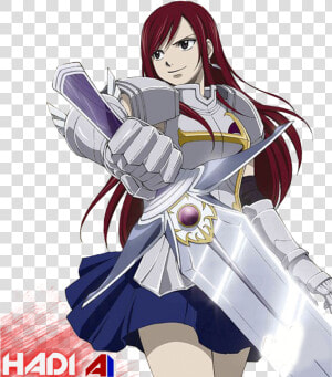 No Caption Provided   Erza Fairy Tail Poster  HD Png Download