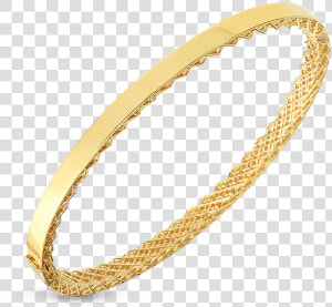 Roberto Coin Golden Gate Oval Bangle   Roberto Coin  HD Png Download