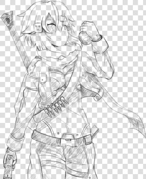 Sinon Gun Gale By Pikarty10   Line Art  HD Png Download