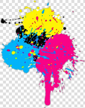 Transparent Paint Colors Clipart   Paint Splatter Colourful Png  Png Download