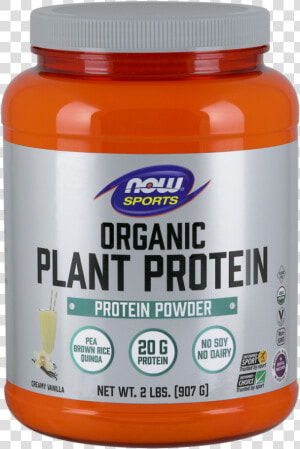 Organic Plant Protein Powder   Now Sports Pea Protein  HD Png Download