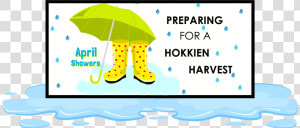 Final Title April And Puddle   Umbrella  HD Png Download