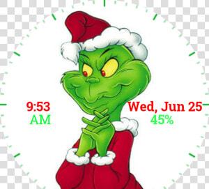 Face Clipart Grinch   Grinch In Santa Hat  HD Png Download