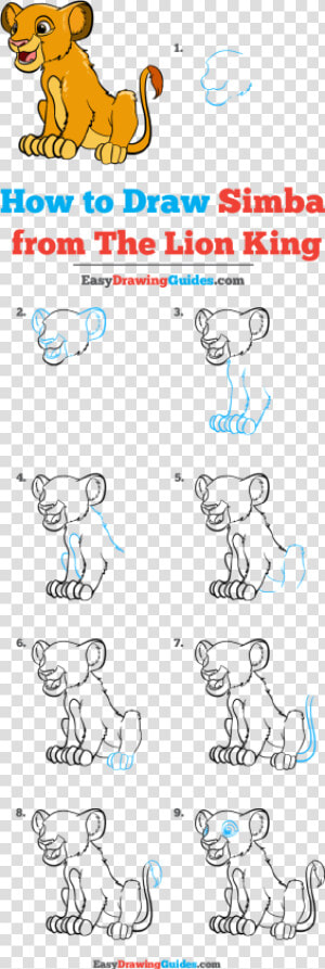 How To Draw Simba From The Lion King   Draw Simba From Lion King Easy  HD Png Download