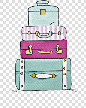 Picture Transparent Library Luggage Drawing   Suitcase Illustration  HD Png Download