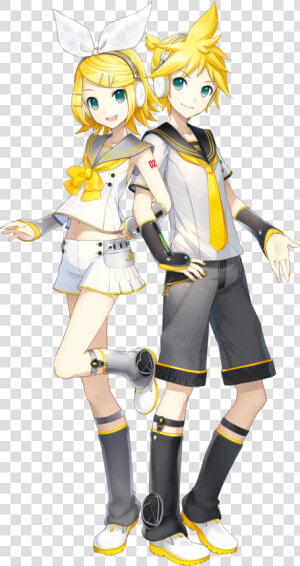 Clothing Yellow Human Hair Color Anime Cartoon Uniform   Kagamine Rin Len  HD Png Download