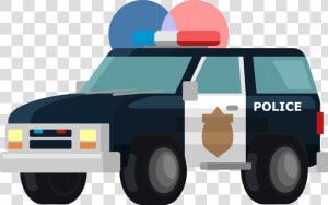 Police Car Patrolling Illustration   Policia Patrulla Png  Transparent Png