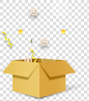 Hand Painted Cartoon Yellow Gift Box Decoration Vector   Illustration  HD Png Download