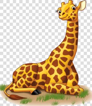 Cute Baby Giraffe Cartoon Here Is A Baby Giraffe As   Giraffe Clipart  HD Png Download