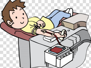 Blood Donation Clipart   People Donating Blood Cartoon  HD Png Download