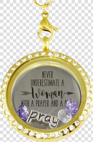 Praying Woman Charm Locket Class   Necklace  HD Png Download