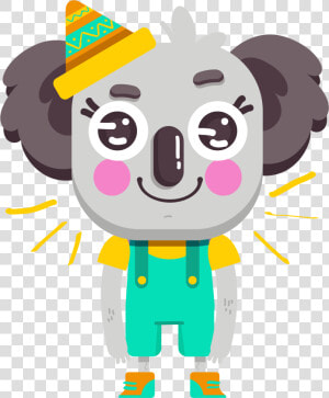 Cute Koala Vibes Messages Sticker 1   Cartoon  HD Png Download