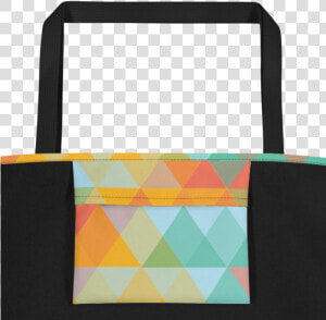 Multi Colored Abstract Triangle Geometric Pattern Beach   Tote Bag  HD Png Download