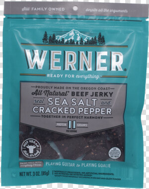 All Natural Sea Salt  amp  Cracked Pepper Beef Jerky   Chocolate  HD Png Download