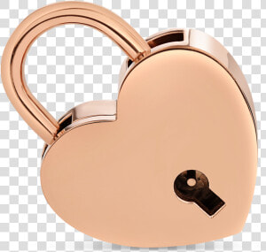 Rose Gold Heart Padlock  HD Png Download