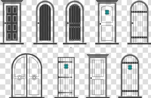 Drawn Doorway Fiberglass   Drawing Of A House Door  HD Png Download