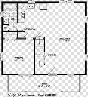 30 X 30 1 Bedroom House Plans  HD Png Download