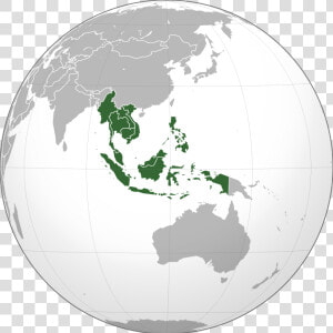 Japanese Invade Southeast Asia Png   South East Asia On Globe  Transparent Png