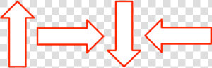 Arrows Red Left Right Up Down   Sign  HD Png Download