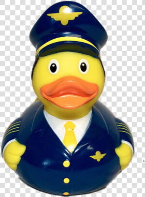 Airplane Pilot Rubber Duck By Lilalu   Bath Toy  HD Png Download