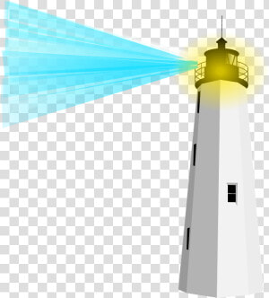 Lighthouse With Blue Light   Lighthouse With Beacon Clipart  HD Png Download