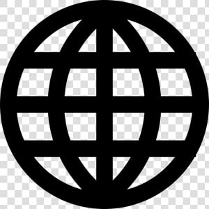 Planet Earth Grid Symbol   Global Black And White  HD Png Download