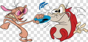 Ren And Stimpy Images Ren Pulling Stimpy S Nose Off   Ren And Stimpy Nose  HD Png Download