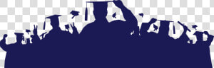 Blue Silhouette Graduation   Png Download   Transparent Graduation Silhouette Png  Png Download