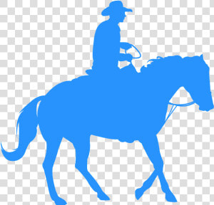 Blue Horse With Jockey  HD Png Download