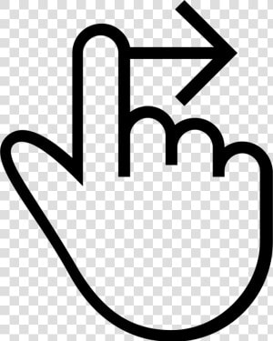 One Finger Swipe Right Gesture Of Hand Stroke Symbol   Finger Swipe Icon Png  Transparent Png