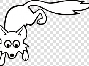 Transparent Arctic Fox Png   Fox Clip Art Black White  Png Download