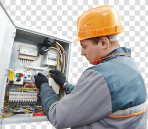 Electrician Working   Construction Worker  HD Png Download