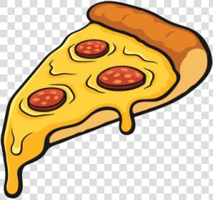 Pizza Top Cheese Slice Clip Art Vector Graphics And   Cartoon Pizza Slice  HD Png Download