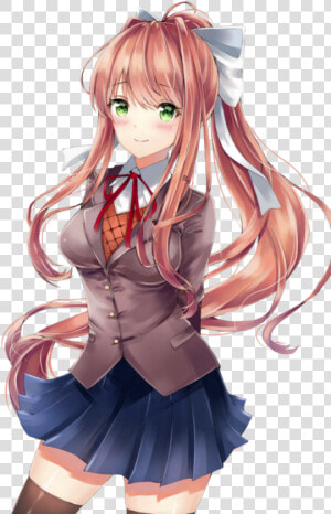  a Little Bit Of Monika  monika Ddlc  monika  just   Doki Doki Literature Club Cute  HD Png Download