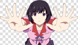 Transparent Anime Hand Png   Hanekawa Tsubasa Png  Png Download