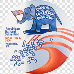 Catch The Georgia Gop Bush Wave Event Button Museum  HD Png Download