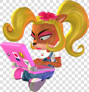  coco  cocobandicoot  crashbandicoot  laptop   Crash Bandicoot Coco Bandicoot  HD Png Download