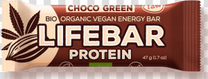 Raw Energy Choco Green Lifebar Protein   Chocolate  HD Png Download