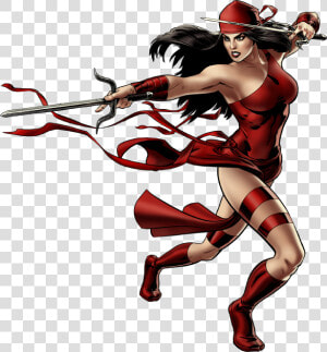 Elektra Right Portrait Art   Elektra Marvel Png  Transparent Png