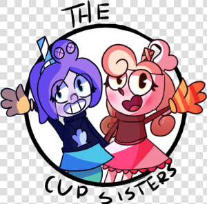 Cup Sisters By Lokomoqo Cup Sisters By Lokomoqo   Filhas Do Cuphead E Mugman  HD Png Download