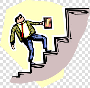 Graphic Transparent Businessman Clipart Climbing   Persona Subiendo Escalera Png  Png Download