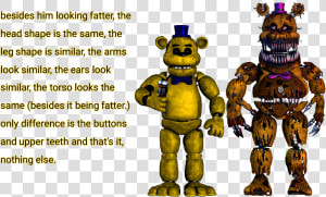 Question Is It Me Or Does   Fnaf Nightmare Fredbear Full Body  HD Png Download