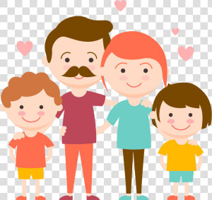 Hand Drawn Cartoon Family Decoration Vector   Png Download   Love My Family Cartoon  Transparent Png