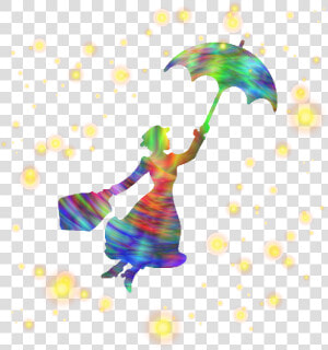 Mary Poppins Stencil Silhouette Art   Mary Poppins Silhouette Png  Transparent Png