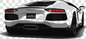 Lambo Transparent Cartoon   Lamborghini Aventador Silhouette Vector  HD Png Download