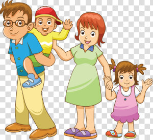 Family Cartoon Transparent Png Clipart Free Download   Cartoon Family Photo Drawing  Png Download