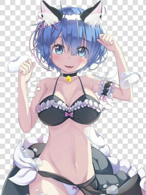  rezero  rem  anime  kawaii  girlneko  neko  gato  cat   Re Zero Rem Neko  HD Png Download